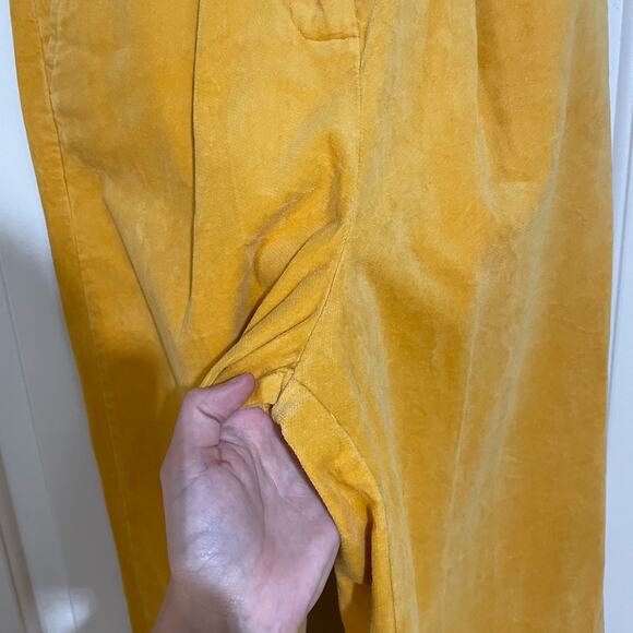 NWT ASOS Mustard Textured Barrel Capri Pant Yellow Size 2 Culotte - Picture 7 of 12